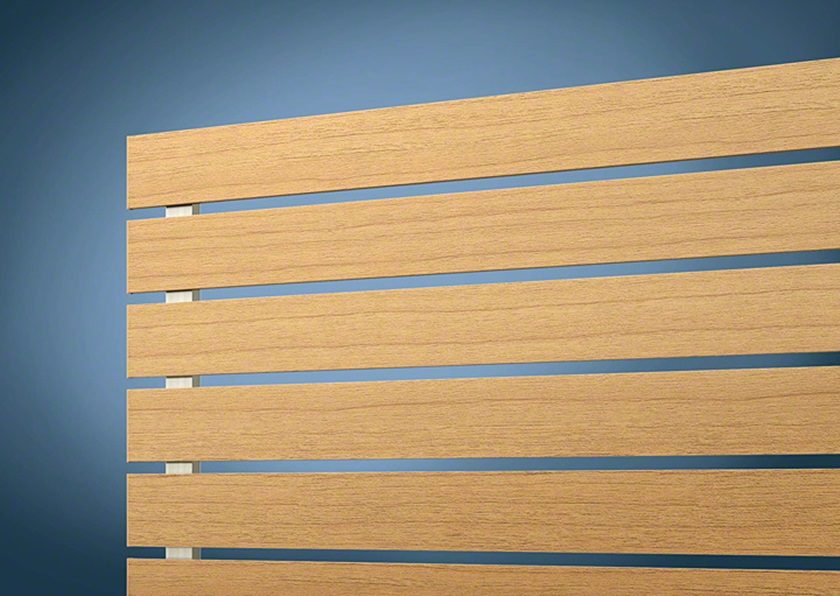 フェンス拡大画像 木調 H02型 横板格子 ルシアスフェンス YKKAP