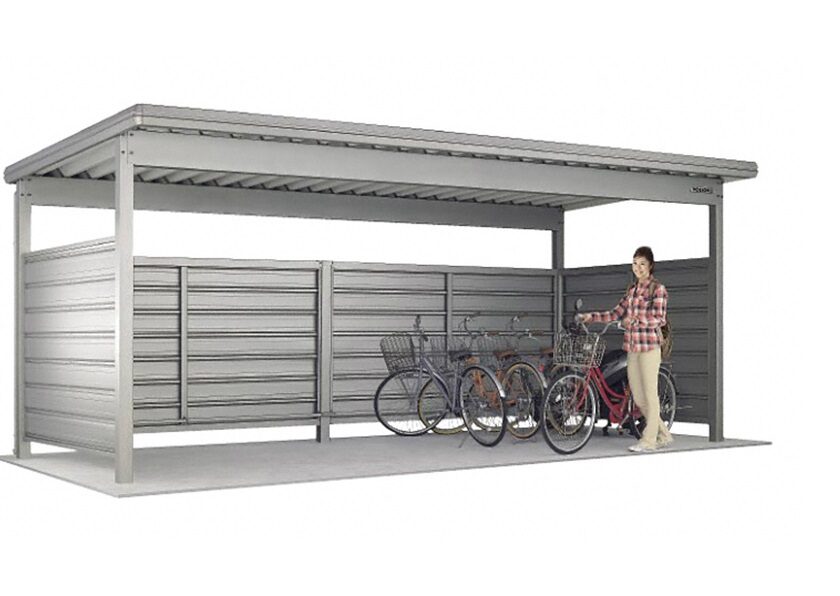 KWAタイプ 基本棟 2段壁仕様 一般地用 ヨドコウ ヨド自転車置場